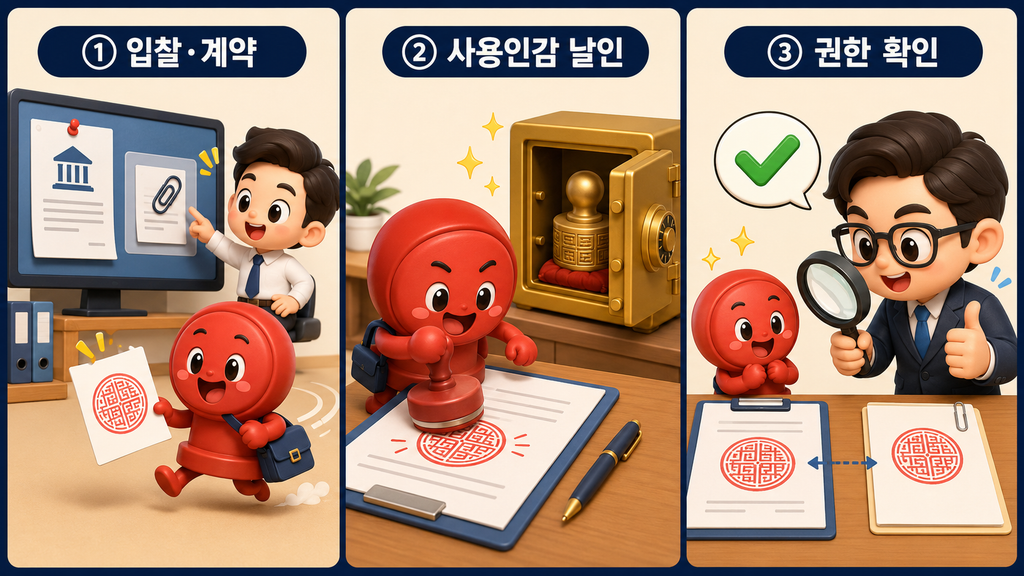 사용인감계를 제출하는 경우