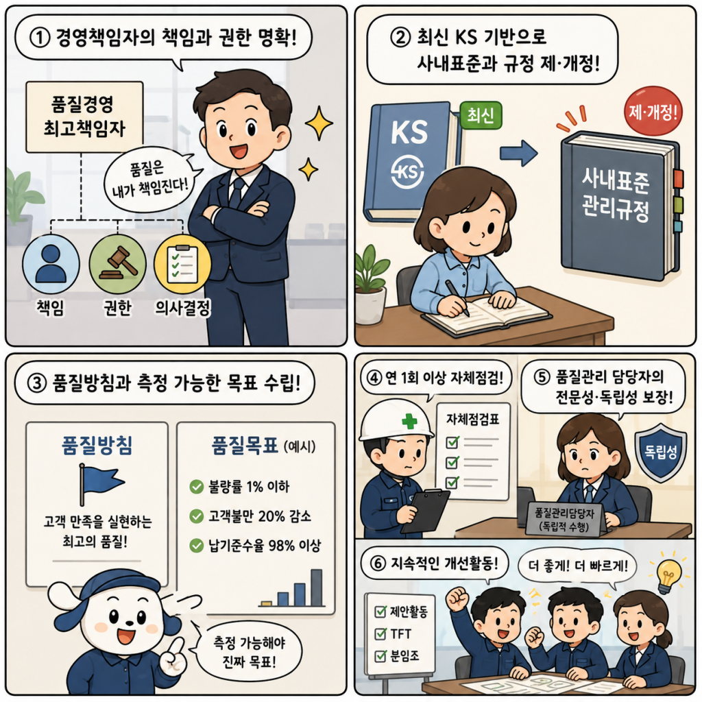 회사 전체의 품질관리 시스템에 관한 이미지