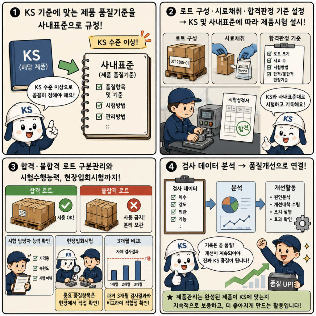 제품관리에 관한 4컷만화