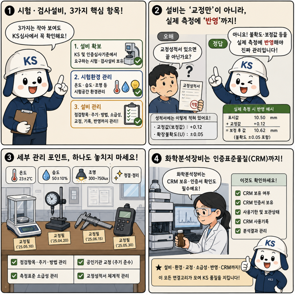 시험·검사설비 분야에 관한 4컷만화