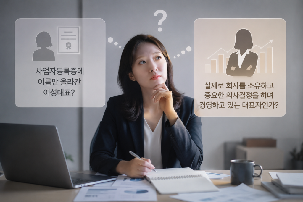 여성기업확인 실사에서 확인하는게 무엇인지에 대한 이미지