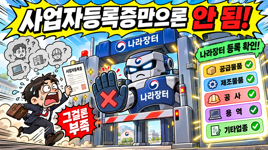 공공입찰에서는 나라장터에 실제로 어떤 공급물품·제조물품·공사·용역·기타업종이 등록돼 있는지가 중요