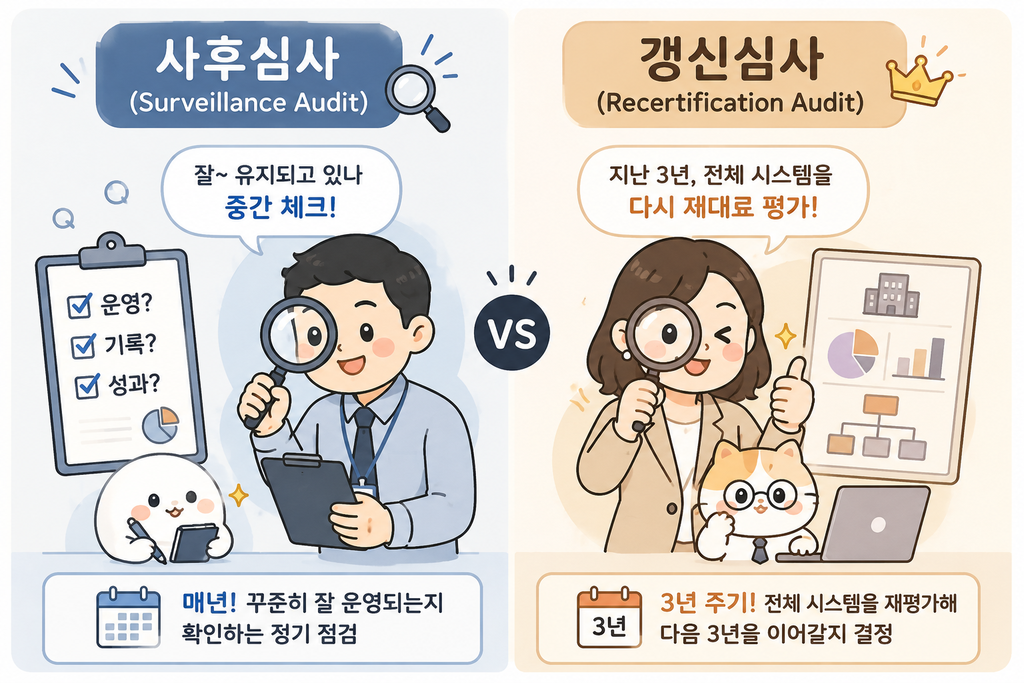 사후심사와 갱신심사 차이점