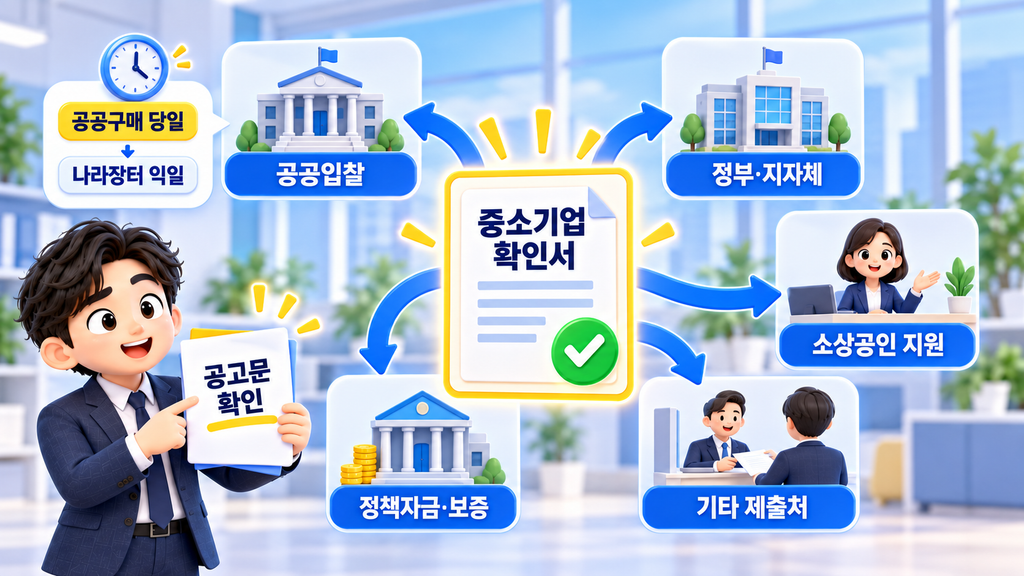 중소기업 확인서의 제출기관