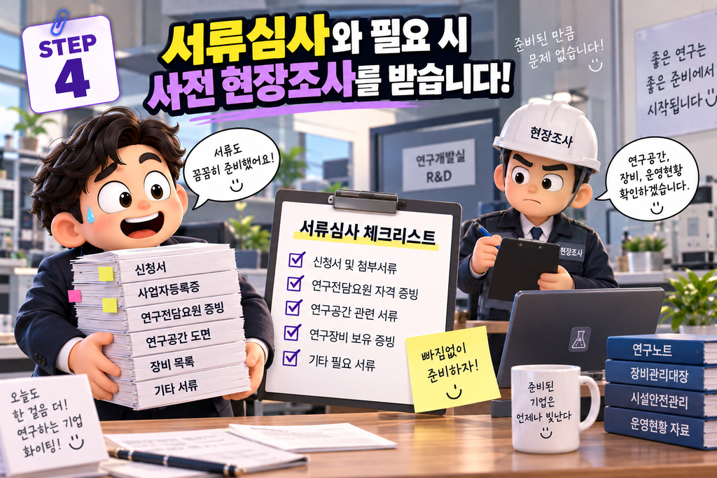 서류심사와 필요 시 사전 현장조사