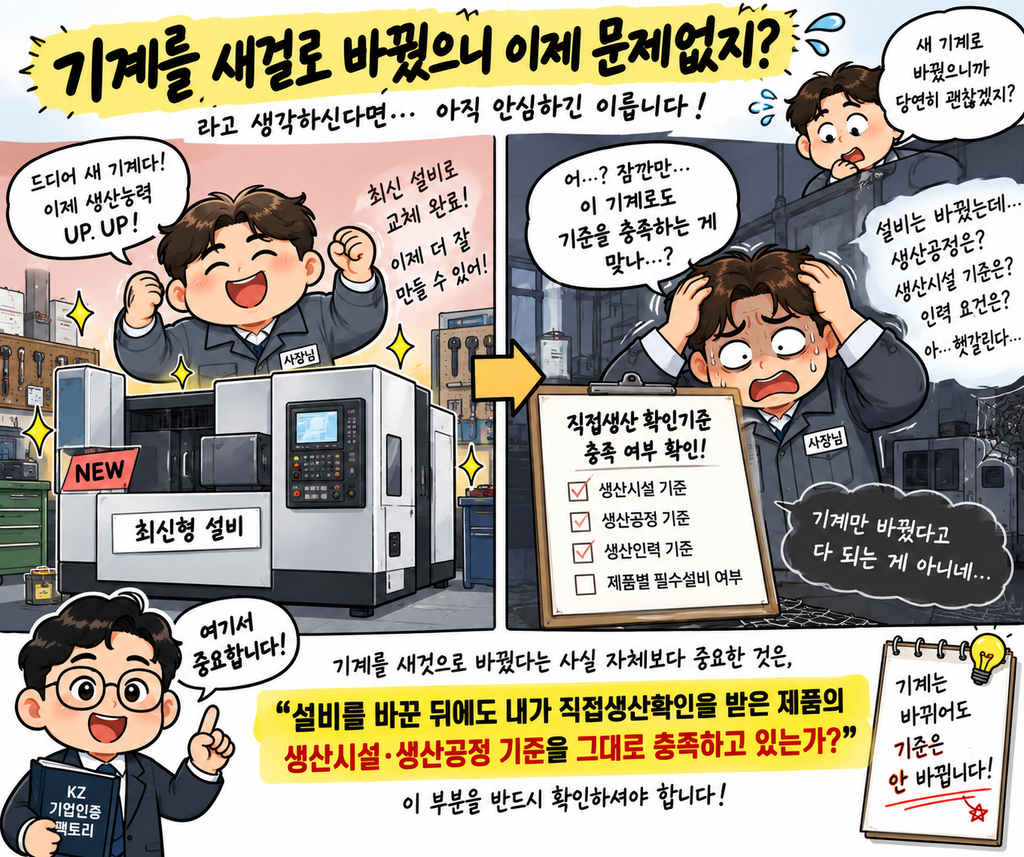 기계를 새것으로 바꿨다는 사실 자체보다 중요한 것