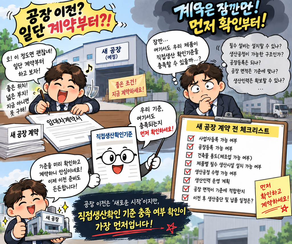 공장을 옮기기 전에 먼저 확인할 것