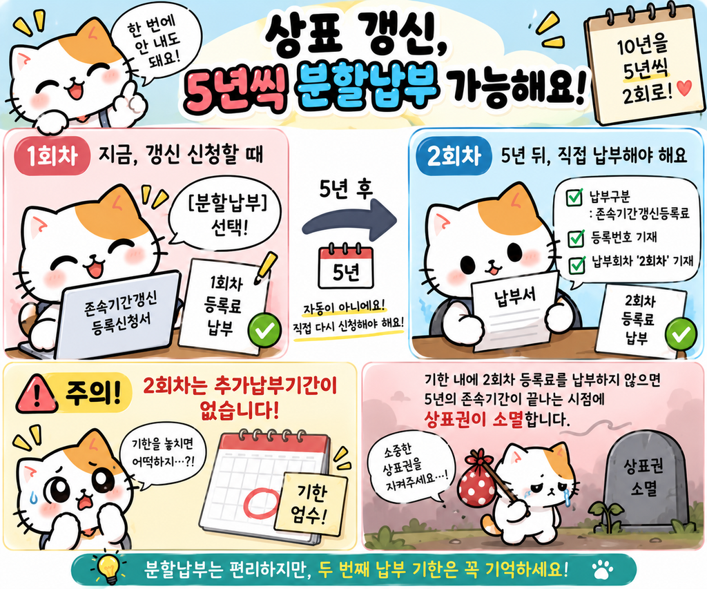갱신등록 수수료 및 기간 경과 시 주의사항