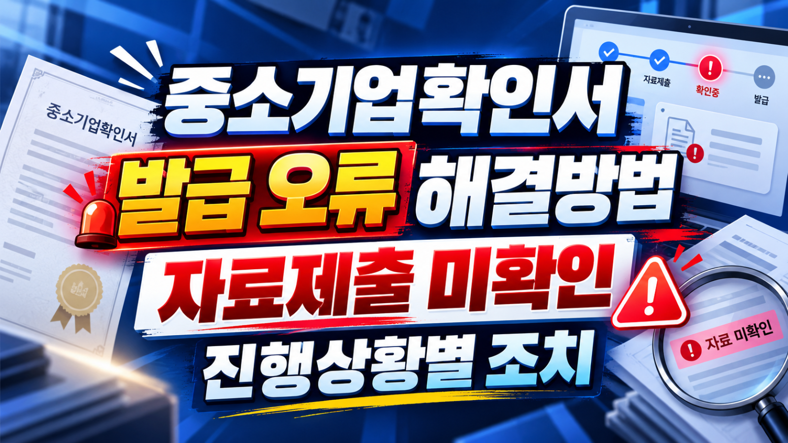 중소기업확인서 발급 오류 해결 방법 썸네일