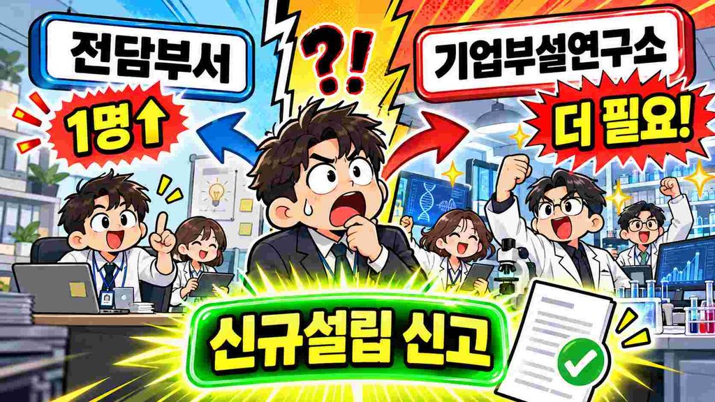 업부설연구소는 기업 규모와 유형에 따라 더 많은 연구전담요원이 필요