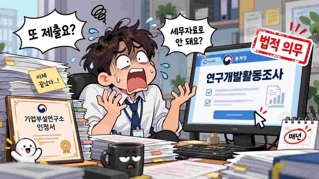 연구개발활동조사 제출 관련 이미지
